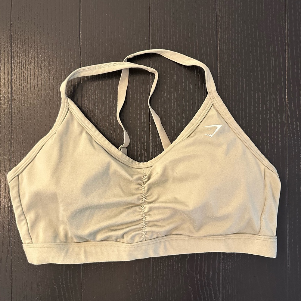 🌿Gymshark - Women's light, sage-green Sports Bra